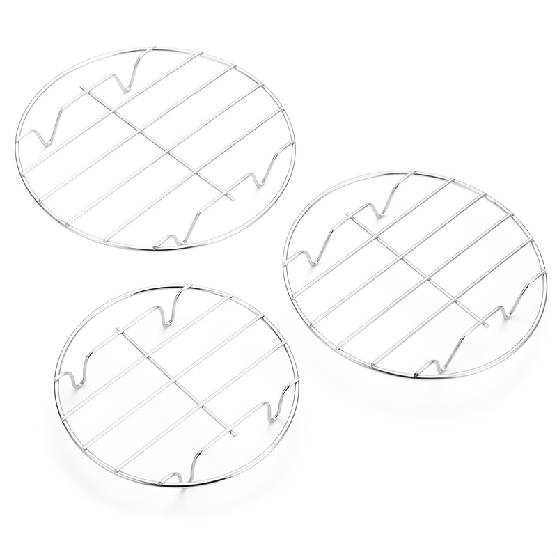 KITCHENATICS Round Cooling Racks for Cooking & Baking, Stainless Steel  Steamer Rack, Canning Rack, Cake Cooling Rack - Circle Wire Cooling Rack  for Air Fryer, I…