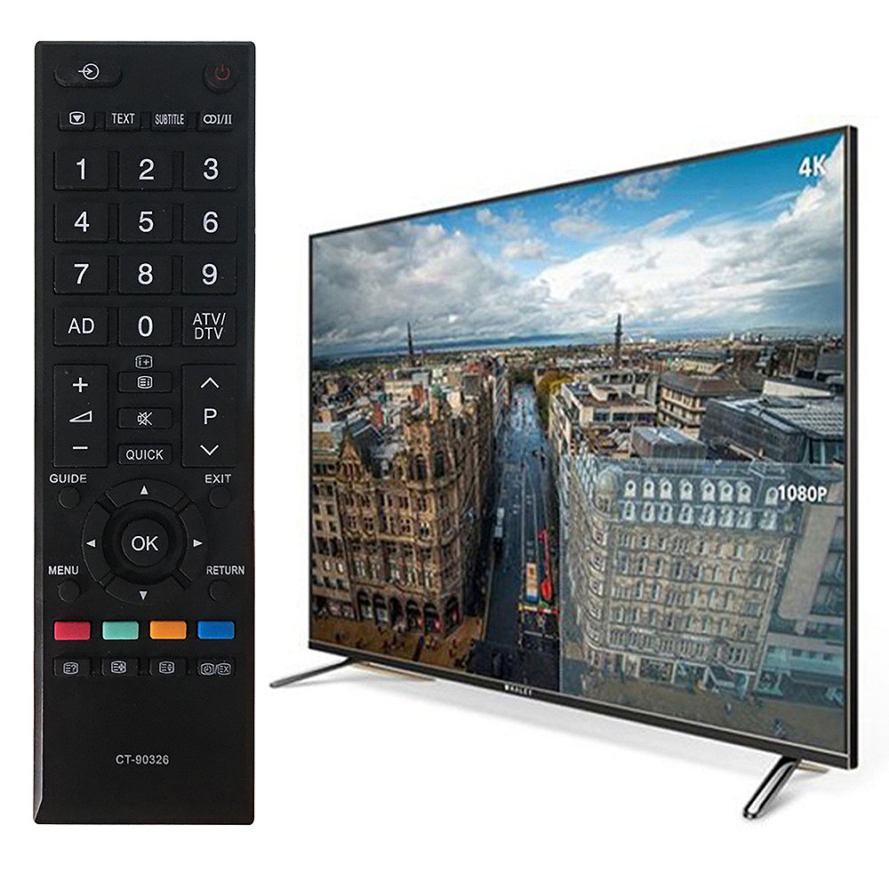 Remplacement Telecommande Toshiba CT-90326 pour Toshiba TV,telecommande  Universelle Toshiba pour Toshiba Universelle CT-90326 : : High-Tech