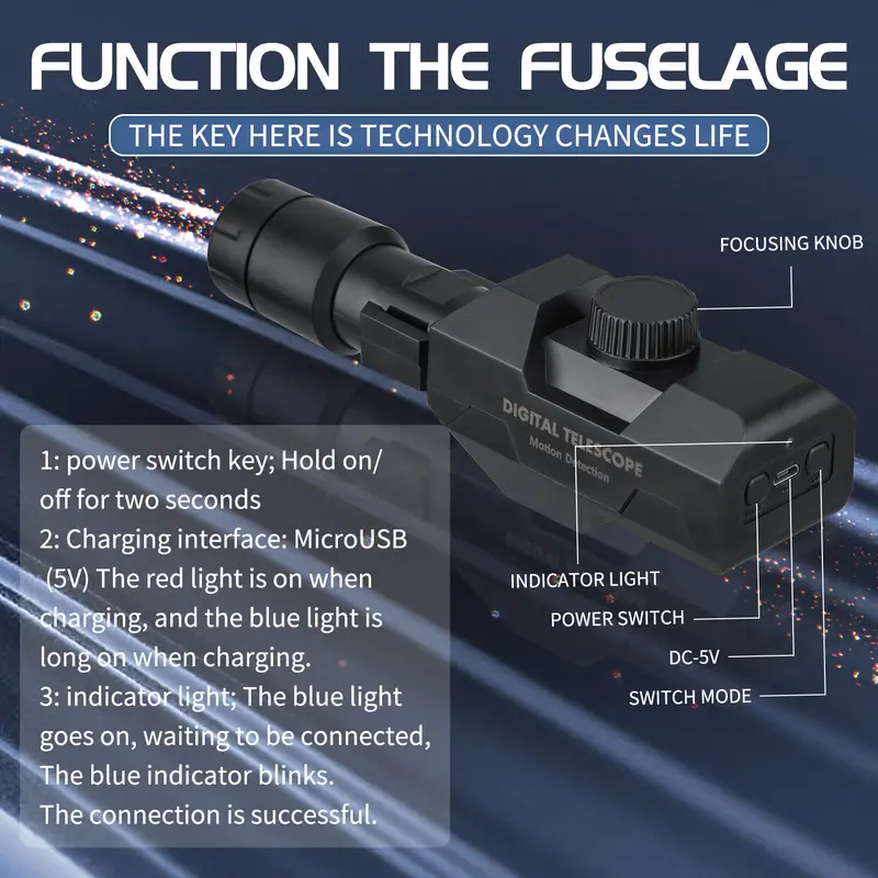 70x magnification wireless wifi digital monocular telescope for smartphones tablets details 5
