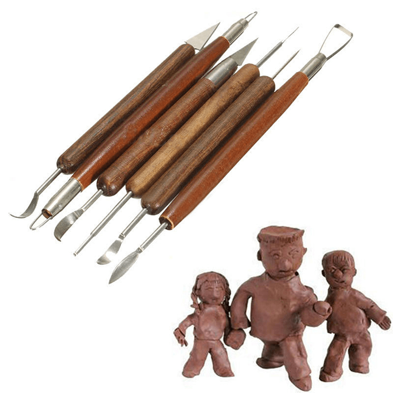 Pottery Supplies Clay Tools for Sculpting, Yagugu 39Pcs Basic Wood Ceramics  Carving Polymer Clay Tool Supplies kit Supplies for Kids Adults and