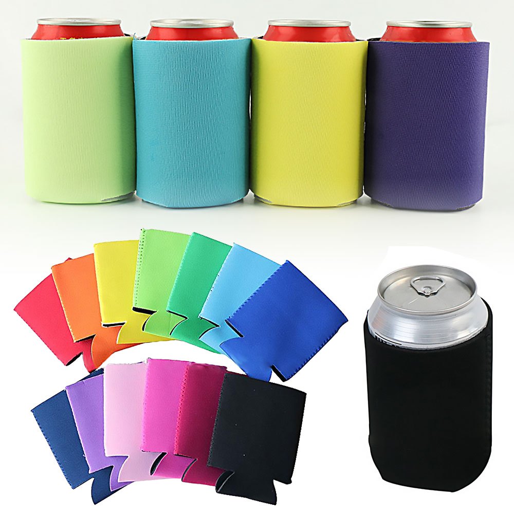 Blank Can Coolers White Beer Holders Assorted Colors Drink Holder for DIY  Heat Transfer and Sublimation Fits 12 Oz Can & Beer Bottle Holders 