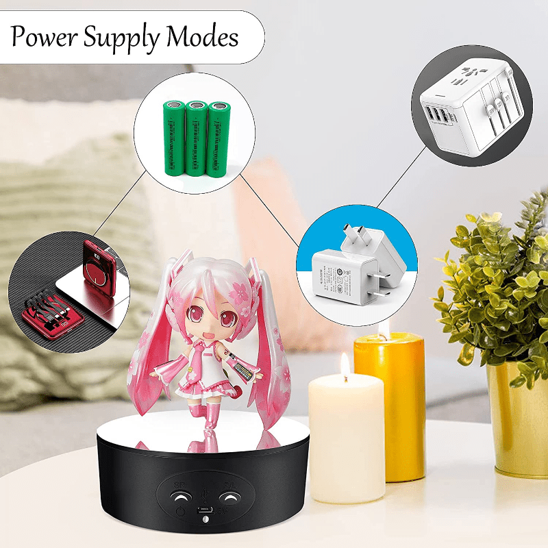 Motorized Rotating Display Stand, Turner for Tumblers with Adjustable Speed  Roller, 360° Automatic Mute Spin Turntable Photography Display, Tumbler