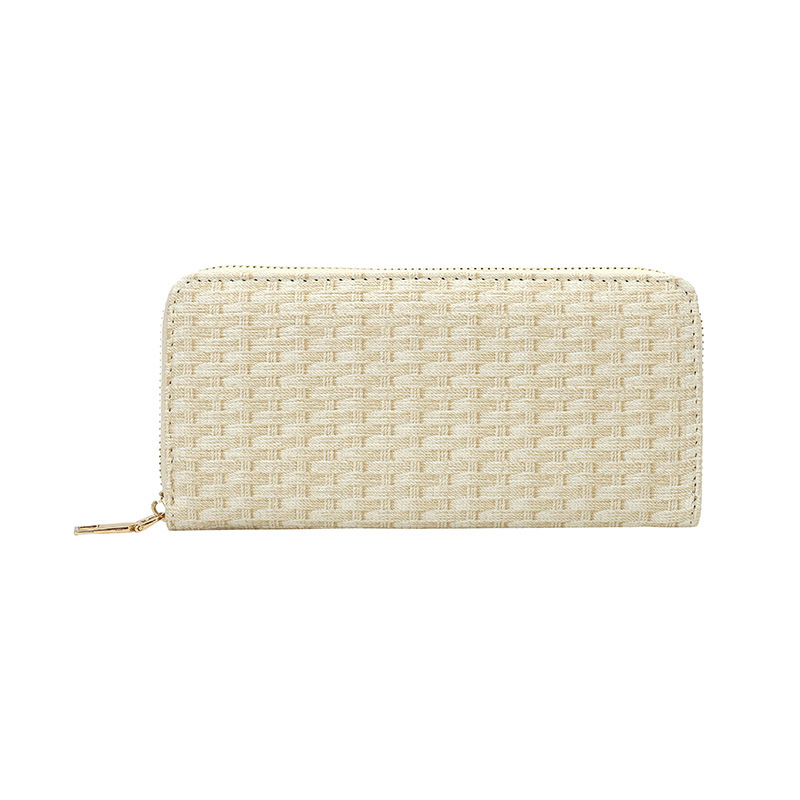 Linen Plaid Pattern Long Wallet, Zipper Around Clutch Purse, Fashion Phone  Bag Card Holder For Women - Temu