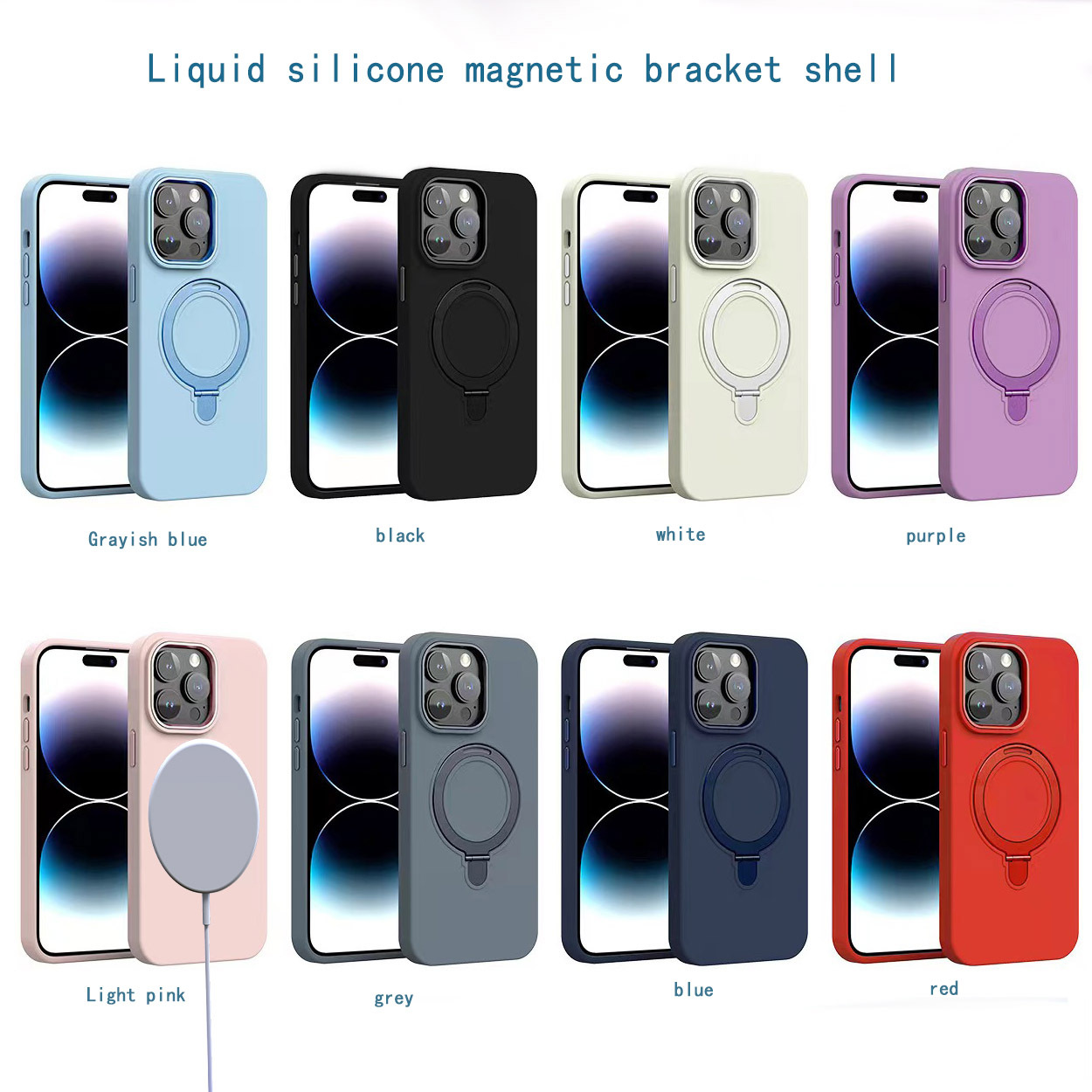 Luxus Metall Magnetische Auto Halterung Für iPhone 14 12 13 Pro Max Magsafe  Fall 360 Grad
