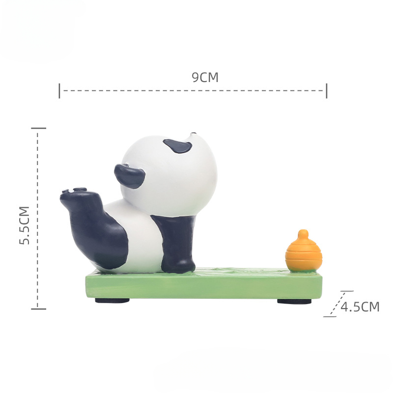 Creative Panda Phone Stand: Add Cuteness Desk Resin Craft - Temu