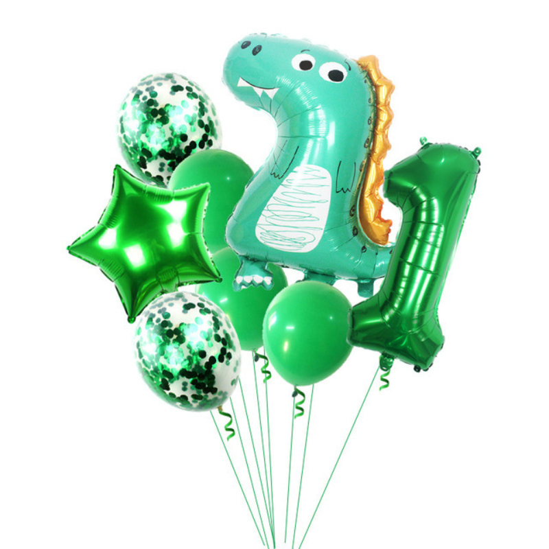 Dinosauro festa di compleanno forniture 7 anni ragazzo, giungla
