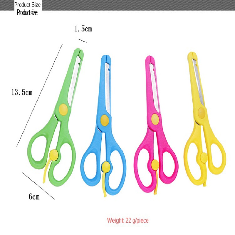 Cartoon Safety Scissors Cutting Paper Hand Cut Cute Student - Temu