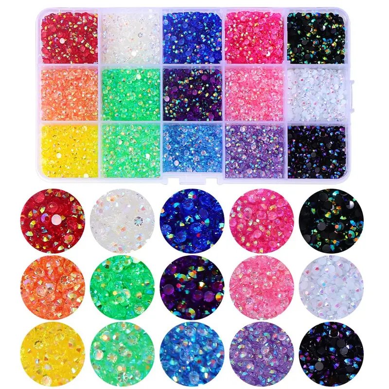 200 Pieces 20mm, Black AB, Acrylic Round Flat Back Rhinestones for Jewelry  Making, DIY Crafts, Nail Art, Face Makeup, Clothes