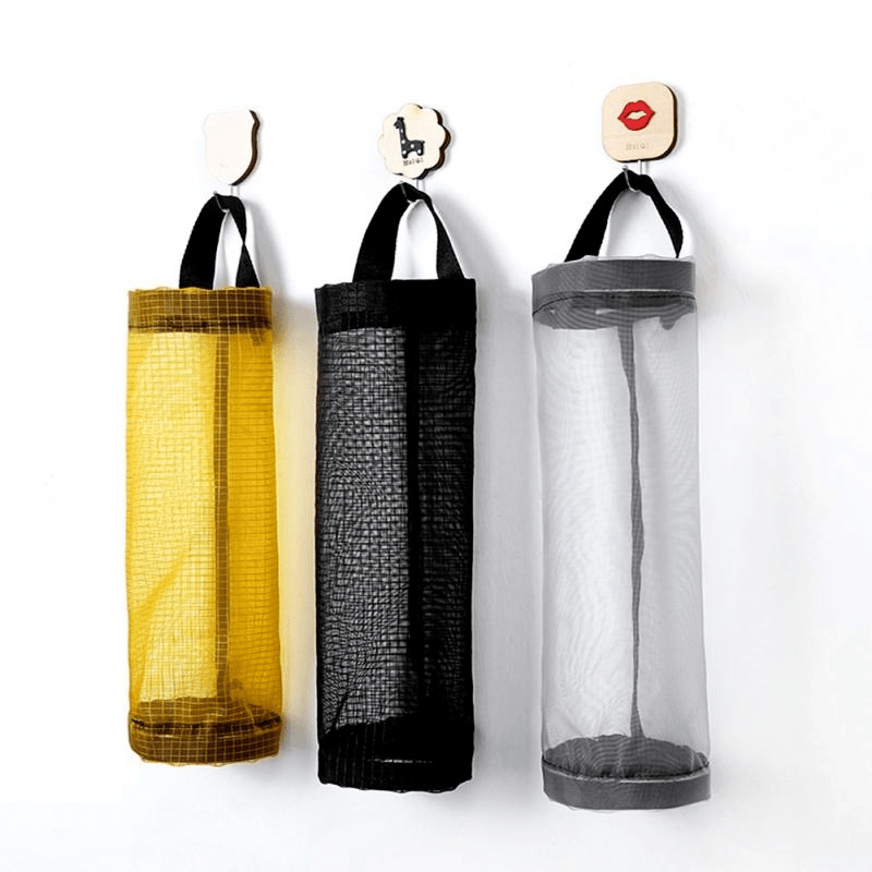 Hanging Garbage Bag Storage Bag Kitchen Wall Trash Bag Dispenser  Wall-mounted Grocery Bag Holder Nylon Home Accessory Organizer - AliExpress