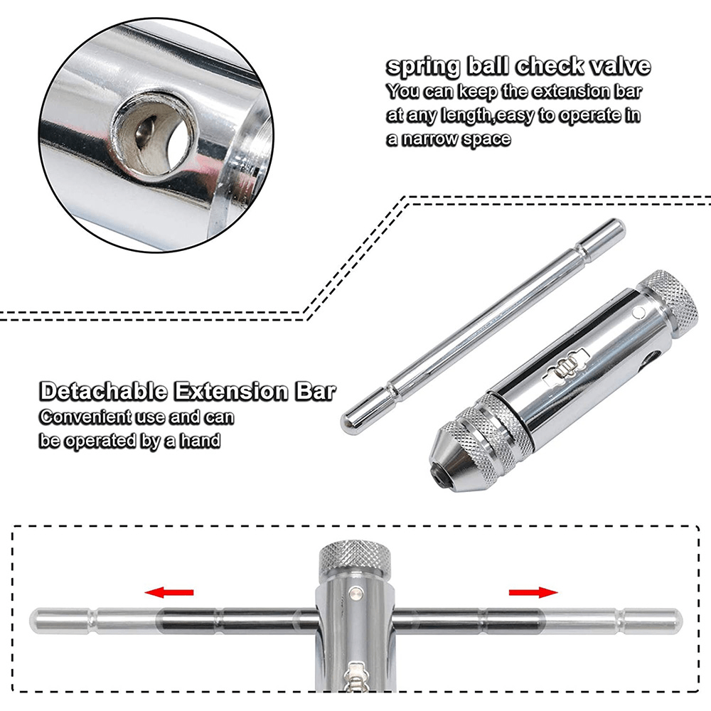 8mm Adjustable Handle - Stainless Steel