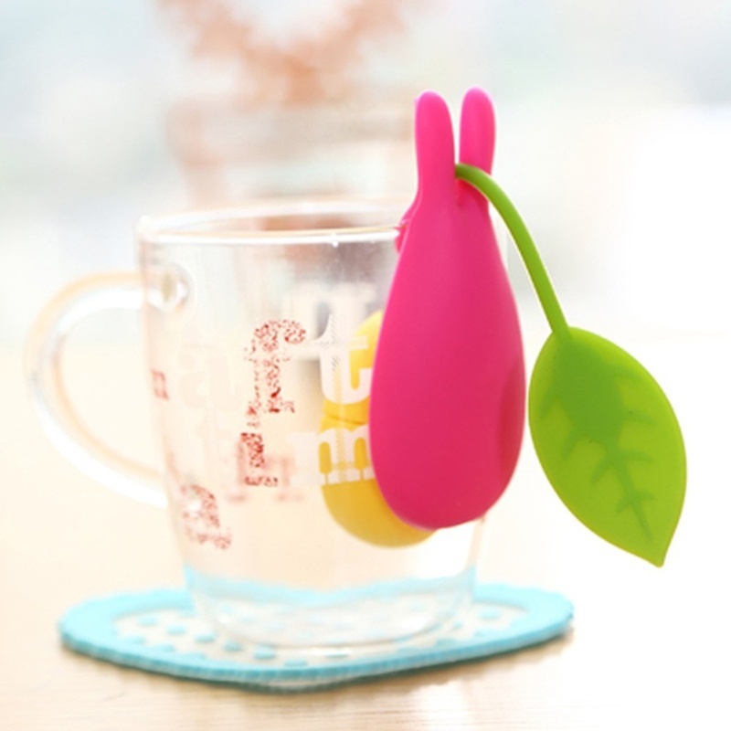 Silicone Tea Bag Holder Clips Cute Rabbit Cup Mug Tea Infusers