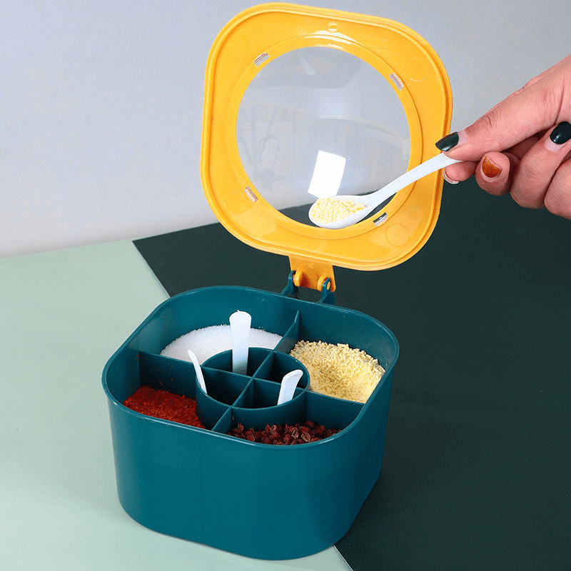 Transparent Seasoning Box With Handles And Spoons Perfect - Temu