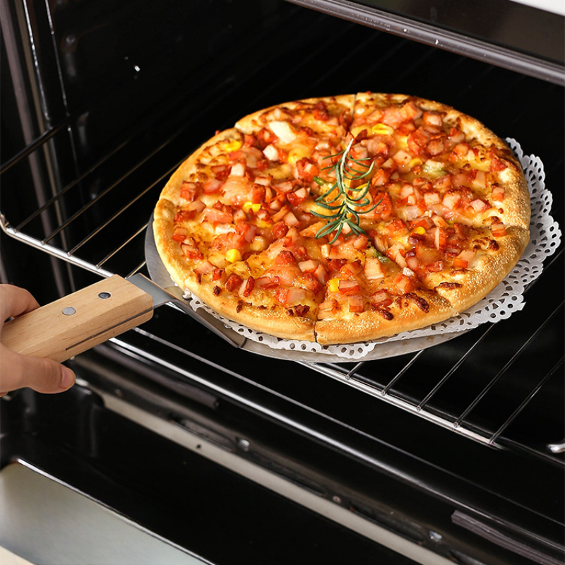 1pc, Pala Per Pizza (12''), Pala Per Pizza In Acciaio Inossidabile Con  Manico In Legno, Strumenti Da Forno, Gadget Da Cucina, Accessori Da Cucina  - Temu Italy