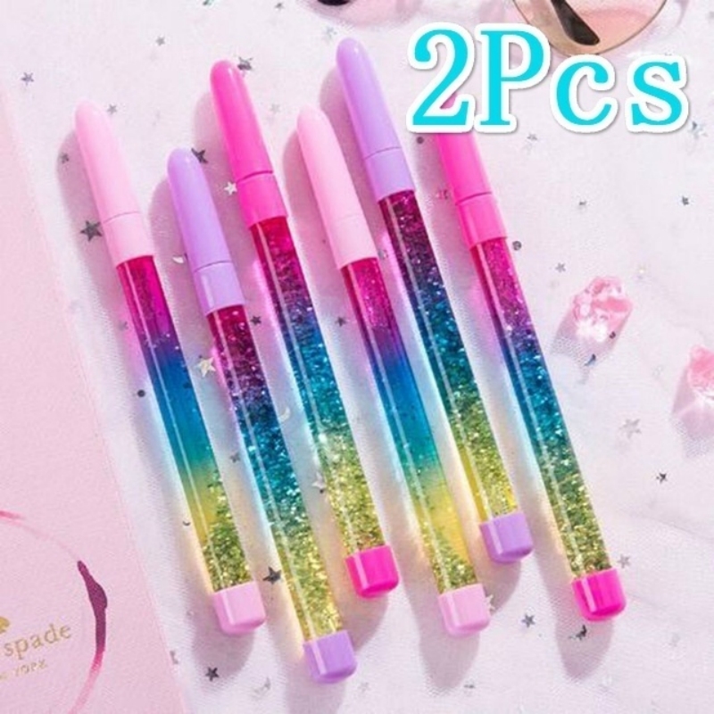 1pc 0.5mm Fairy Stick Creative Rainbow Color Gel Pen Drift Sand Glitter  Crystal Pens for Girls Gift Student Writing Stationery - AliExpress
