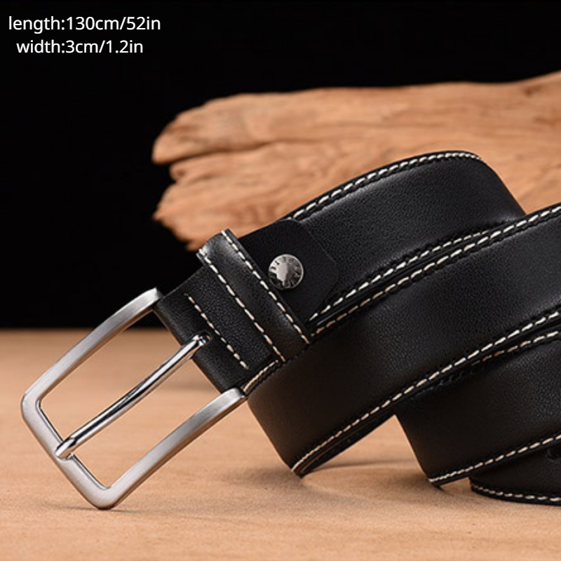 Men Belt Genuine 130 Cm Leather Automatic Buckle