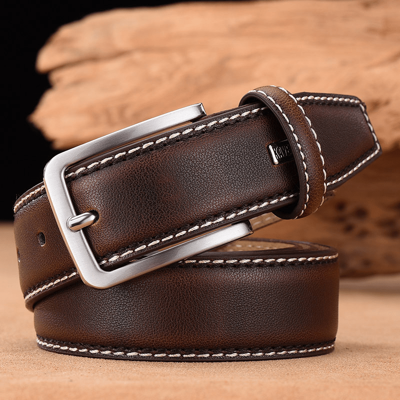 Men's Luxury Leather Belt, Fashion Leather Waist Belt For Men - Temu Germany