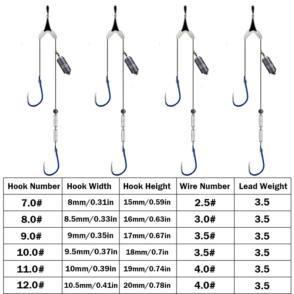 2Pcs/Lot Anti-Winding Swivel String Fishing Hook Steel Rigs Wire Leade –  Bargain Bait Box