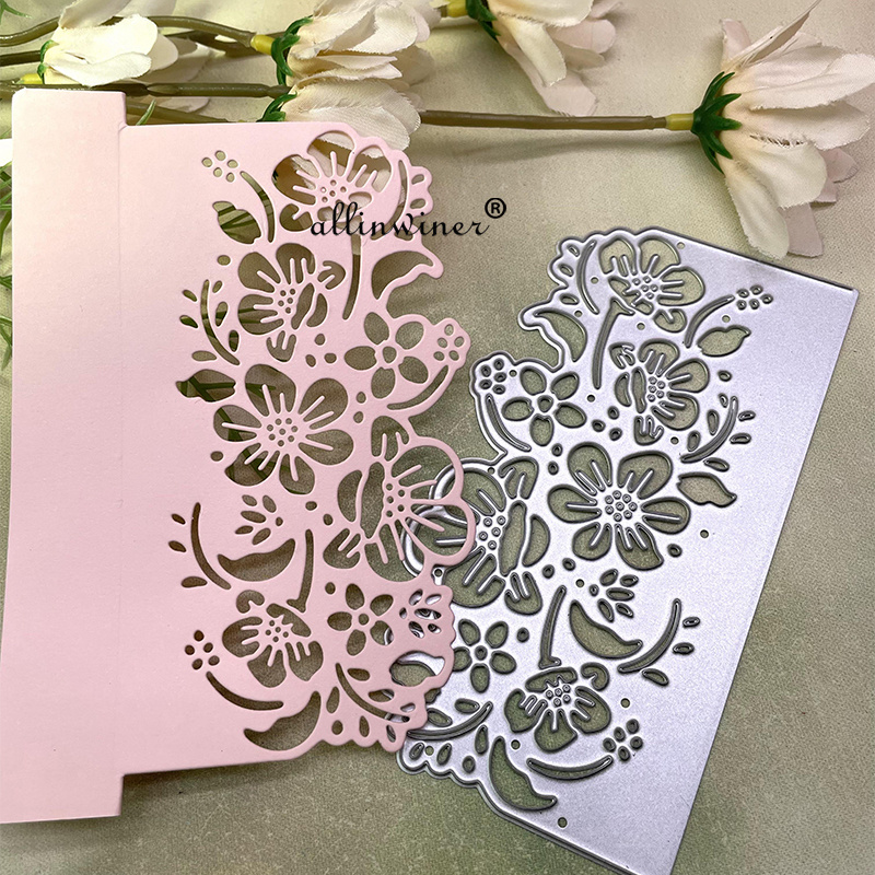 

1pc Flower Edge Metal Cutting Dies Stencils Die Cut For Diy Scrapbooking Album Paper Card Embossing