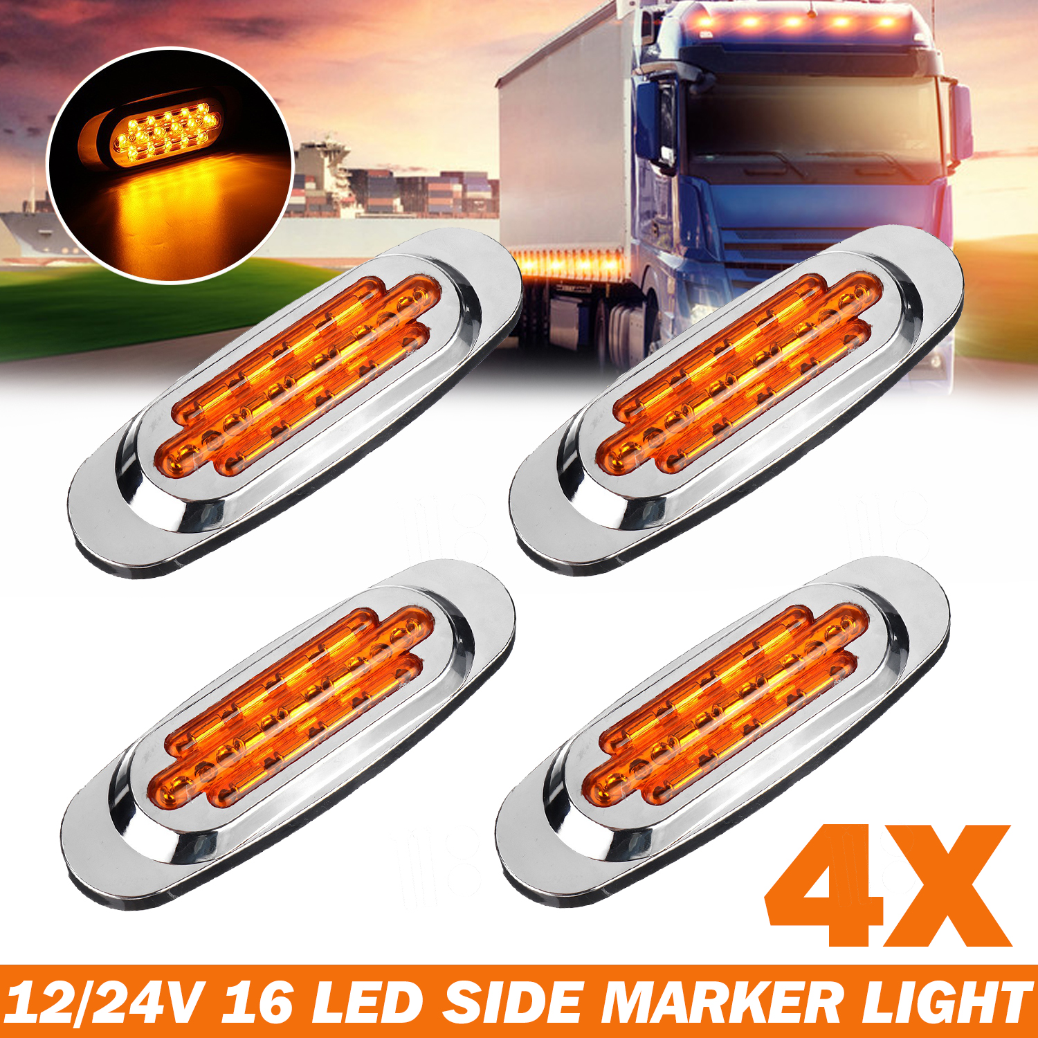  ALFU Paquete de 10 luces LED rojas DC12-24V IP68 impermeables  para remolque, luces LED delanteras y traseras, indicadores de liquidación  de luz para caravana, cámper, camión, furgoneta, caravana, barco :  Automotriz