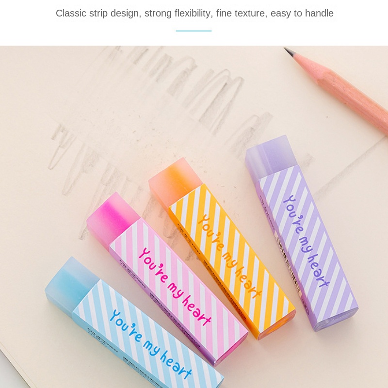 1PCs Long Strip Eraser Kawaii Stationery Eraser For Kids Novelty