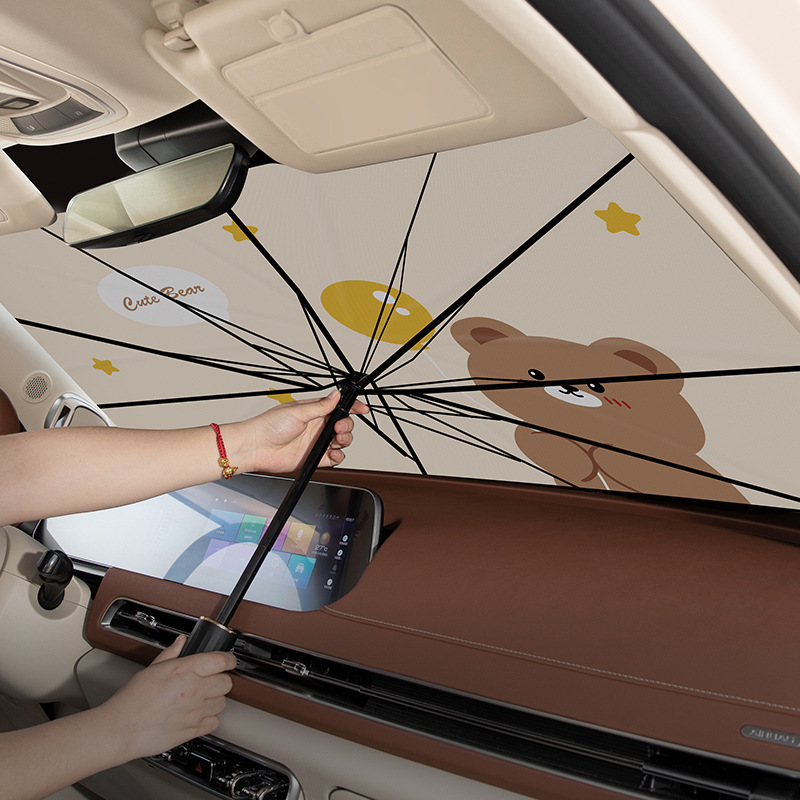 Protect Your Car From Uv Rays With This Adjustable Cartoon - Temu