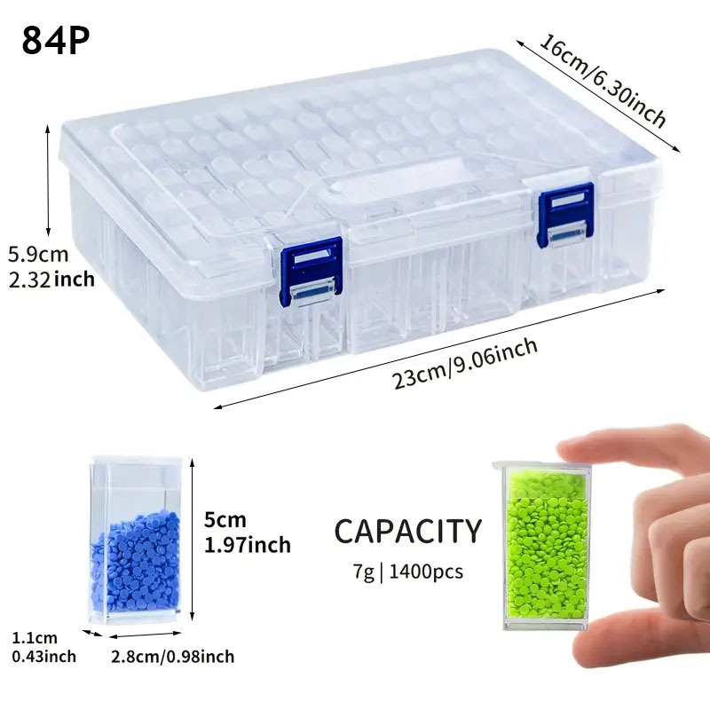 Storage Container Tools Kit 60/30 Small Round Botles Diamond - Temu