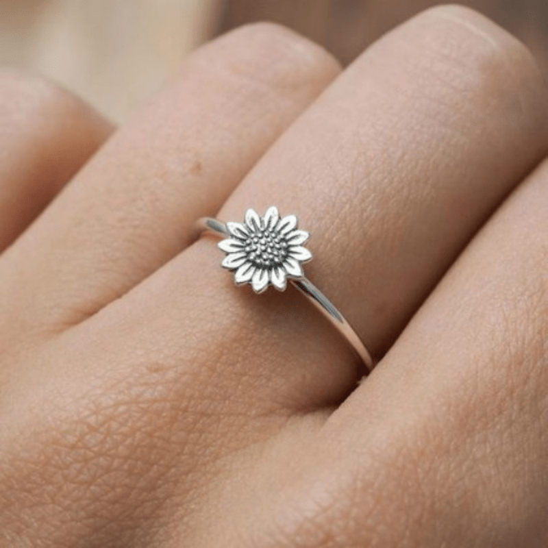 Vintage sunflower deals ring