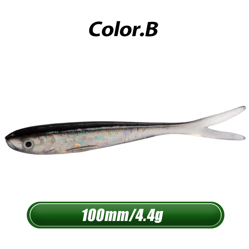 Worm Fishing Lures 5cm 7cm 9cm Double Color Silicone T Tail Soft Bait  Artificial Baits Bass Jig Wobblers Swimbait Tackle