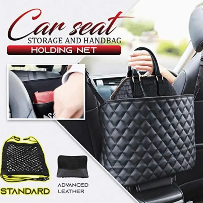 Car Pocket Handbag Holder Purse Hook Car Faux Leather Seat - Temu