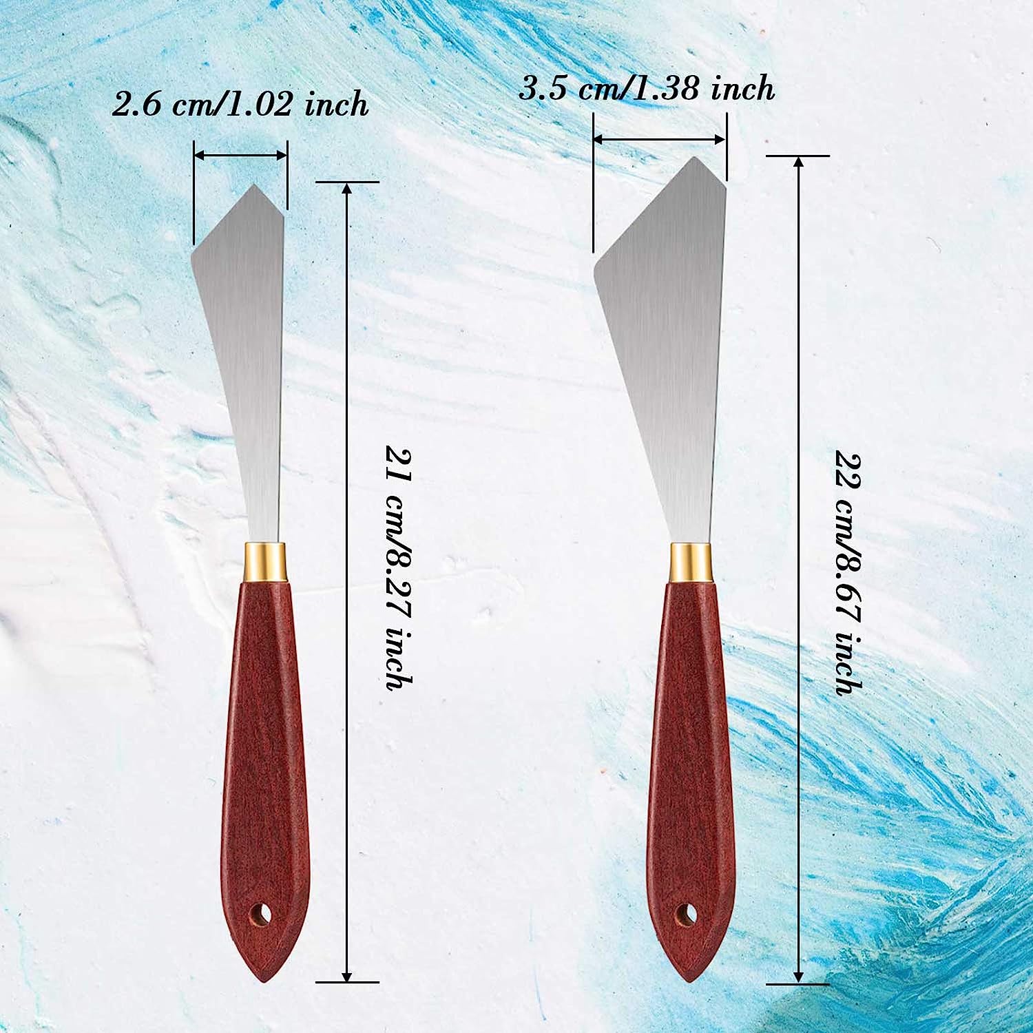 Painting Knife Set Painting Mixing Scraper Stainless Steel Palette Knife  Painting Art Spatula with Wood Handle Art Painting Knife Tools for Oil  Canvas