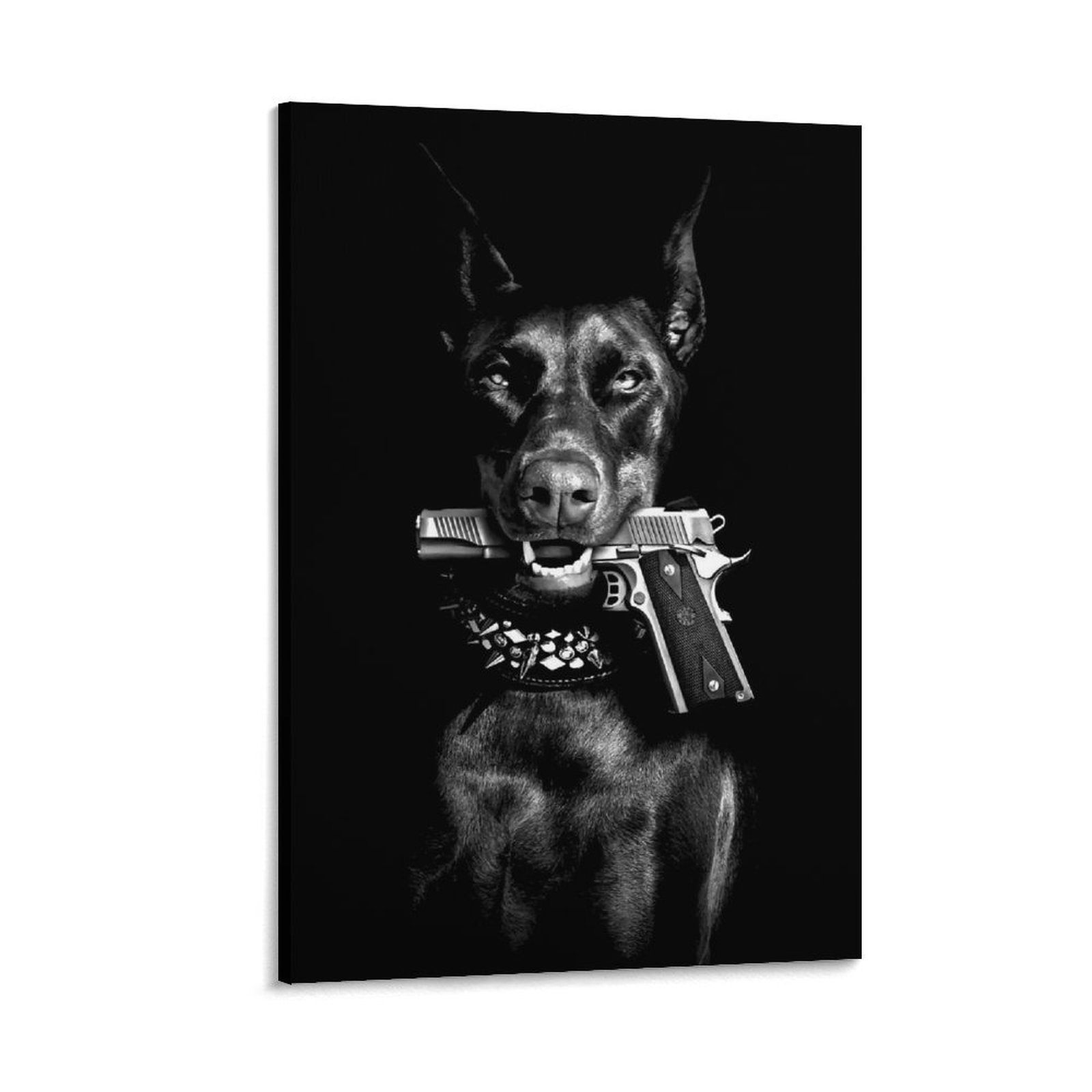 1 Affiche Toile Art Vintage Affiche Doberman Noir Blanc Temu Canada