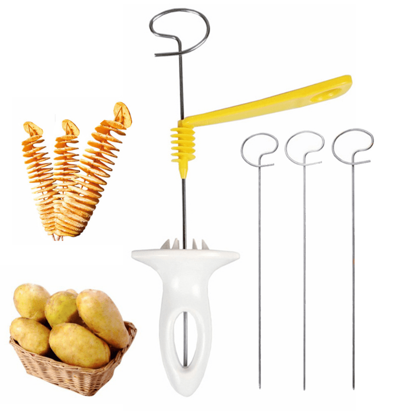 Whirlwind Potato Slicers Portable Bbq Skewers For Camping - Temu