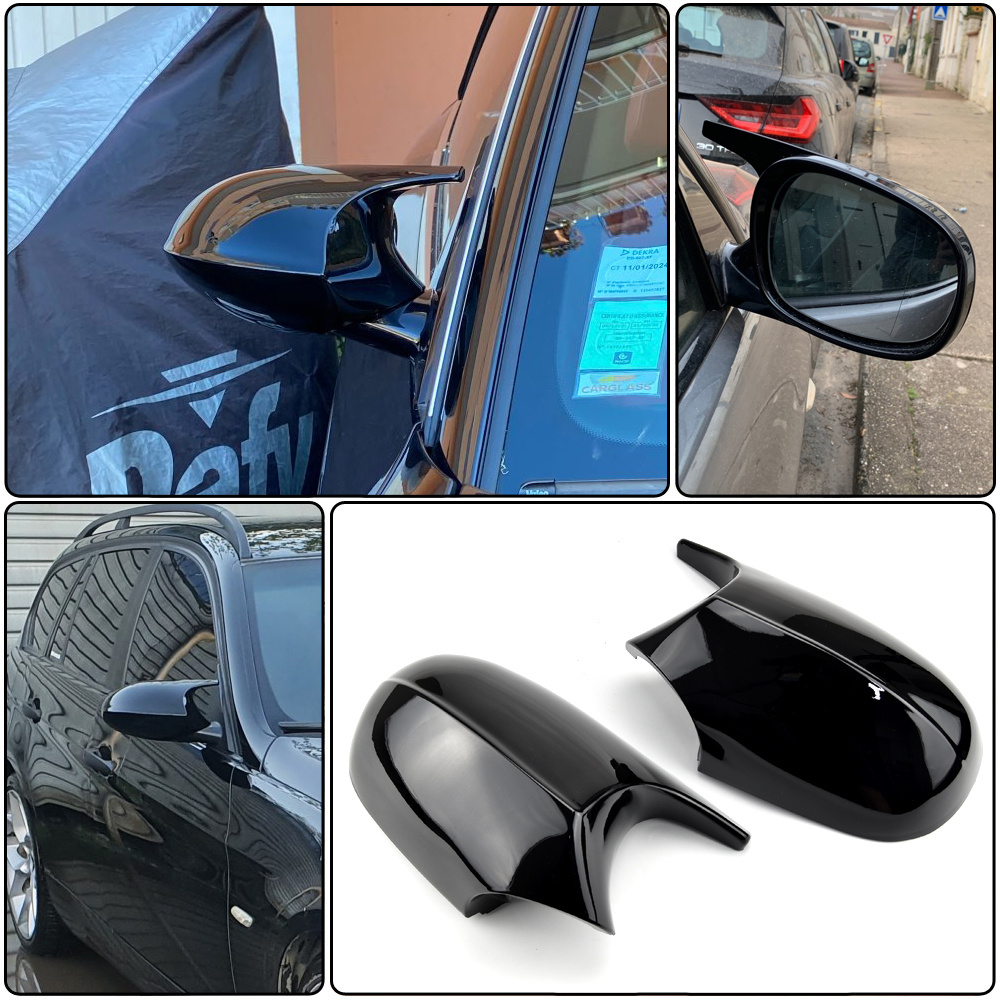 BONRYAN Cache-miroir de remplacement pour BMW Série 3 E90 E91 E92 E93  Compatibilité avec BMW Série 1 E87 E81 E82 E88 Aile latérale du rétroviseur