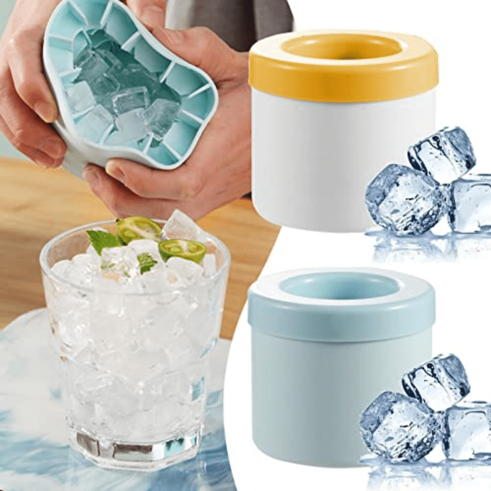 Food Grade Silicone Round Bucket Ice Tray Ice Maker Ice Cube - Temu