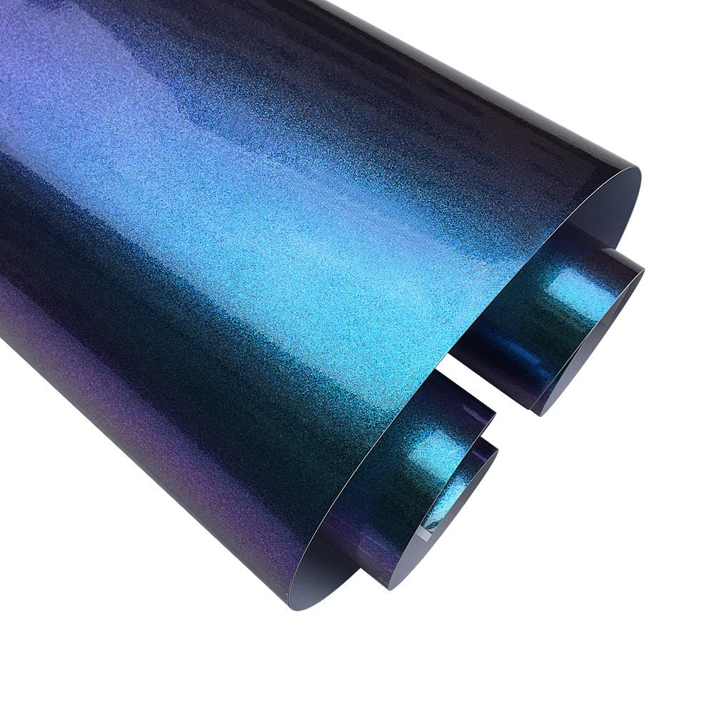 50x500cm Matt Glanz Diamant Chameleon Perle Glitter Lila Blau Vinyl Folie  Auto Wrap Film mit Air Release aufkleber Aufkleber