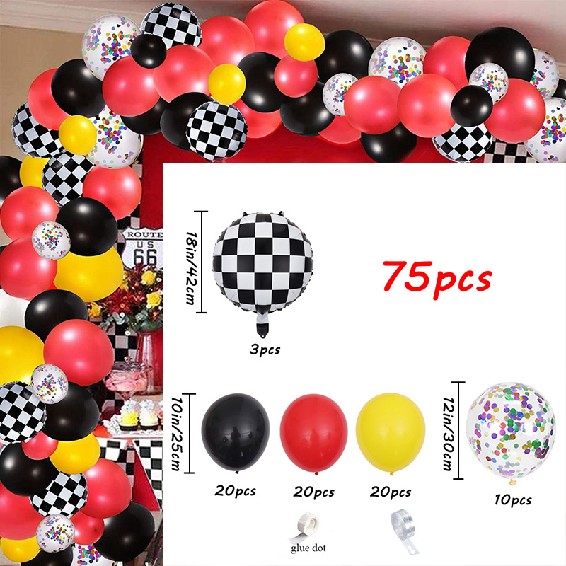 Acheter Puntos – ensemble de fête en Latex pour enfants, 1 ensemble de  ballons à pois pour voiture d'ingénierie, décor de cadeau d'anniversaire  sur le thème des garçons