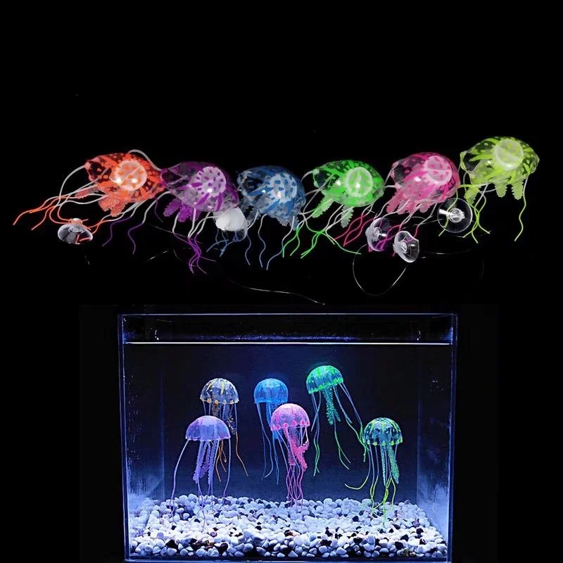 Nuotata Artificiale Medusa Fluorescente Incandescente Acquario Decorazione  Acquario Ornamento Paesaggio Acquatico, Acquista , Risparmia