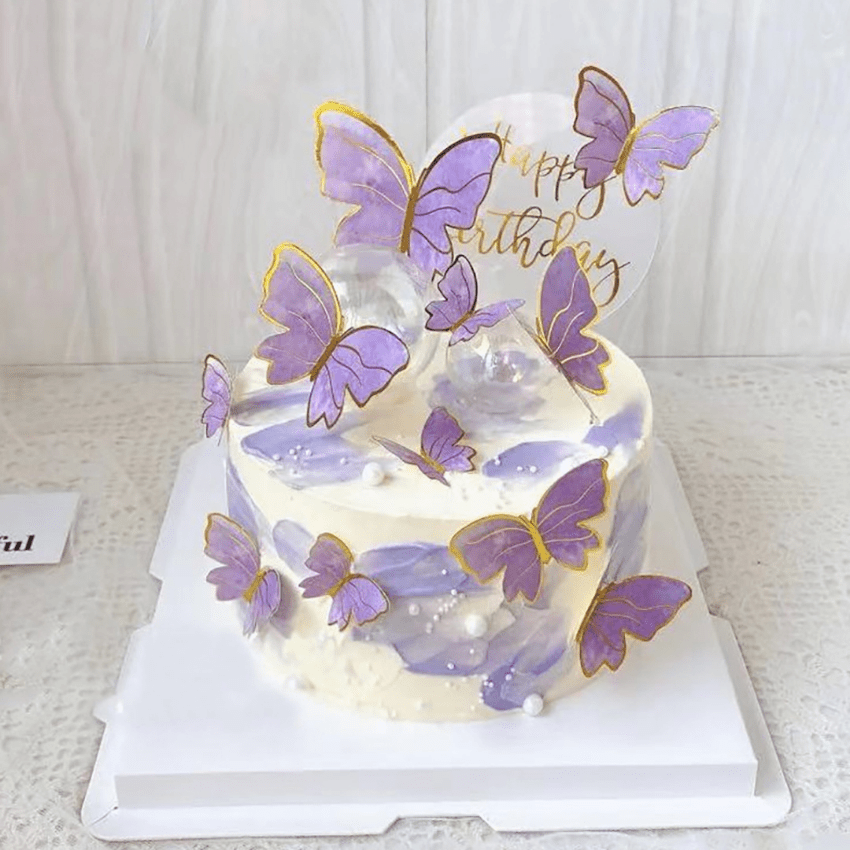 Glossy Butterfly Cake Toppers For Cupcakes And Cakes - Temu Mexico