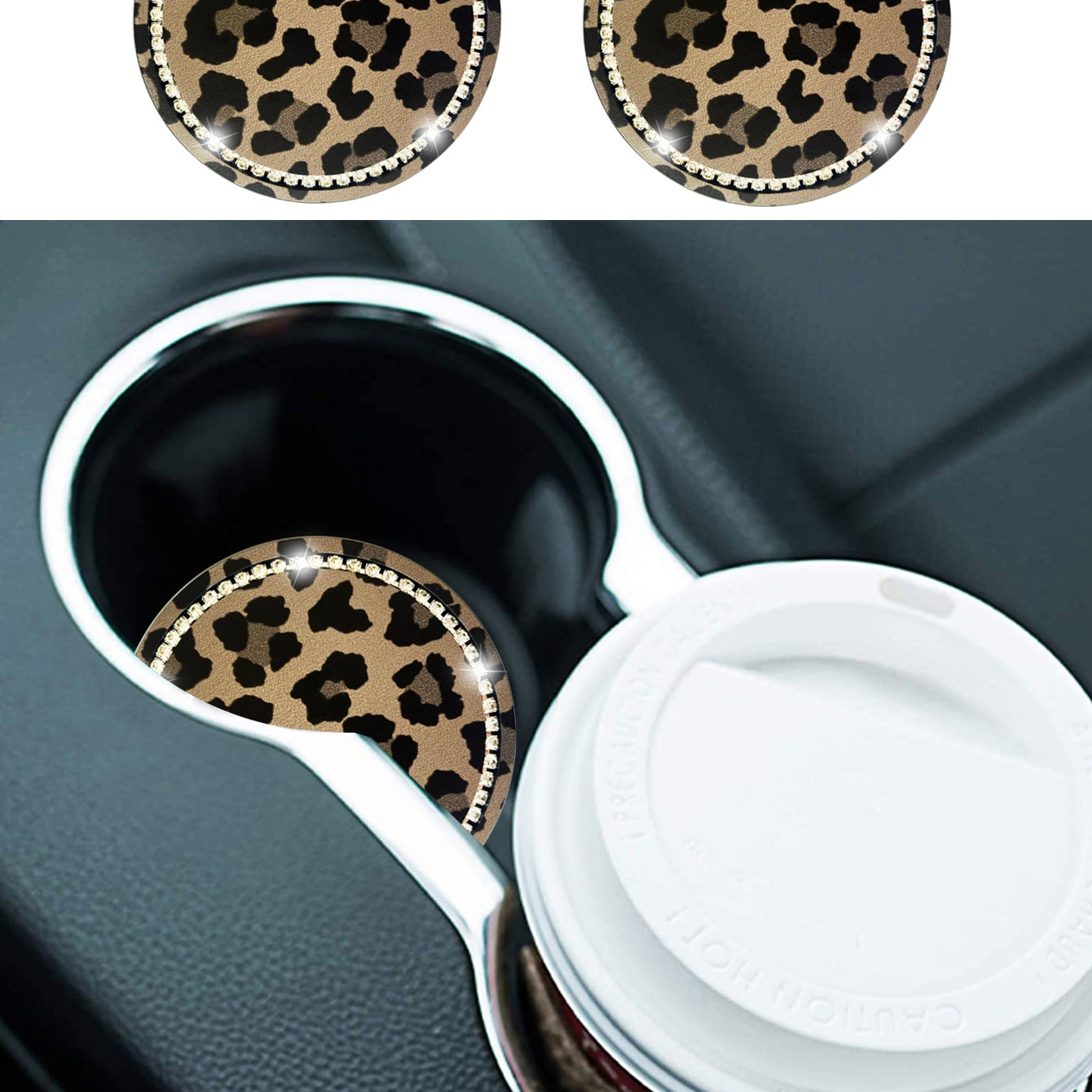  4 Pack Car Cup Holder Coaster,Rubber Backing Non-Slip Car  Coasters for Cup Holders,2.75 inch New Print Car Coasters Absorbent with  Finger Notch,Automotive Cup Holder Car Accessories (Cheetah) : Automotive