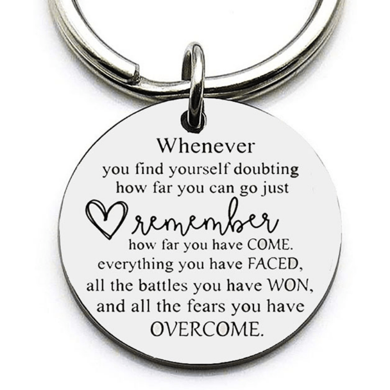 Inspirational Keychain for Best Friend, Motivational Keychain for Men, Gift for Boyfriend,Temu