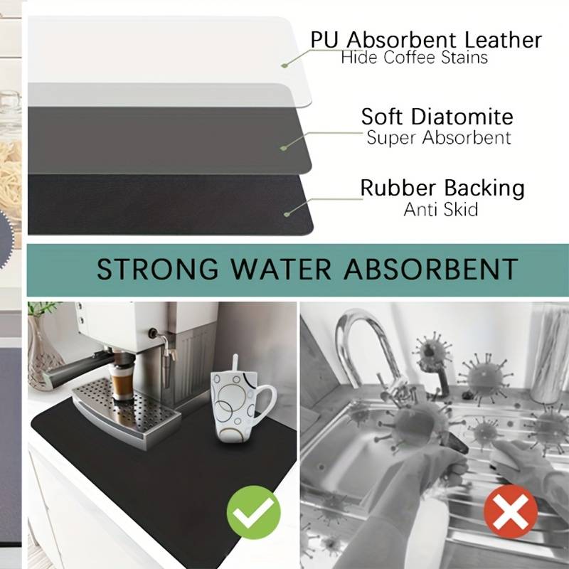 1pc, Multi-Functional PVC Drain Mat - Insulation, Water Control, and Filter  Pad for Kitchen Supplies