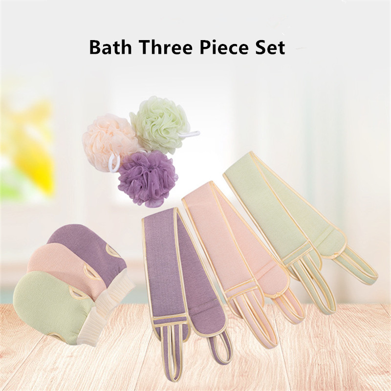 3PCS/Set Body Cleaning Washcloth Soft Brush Home Hotel Bathroom