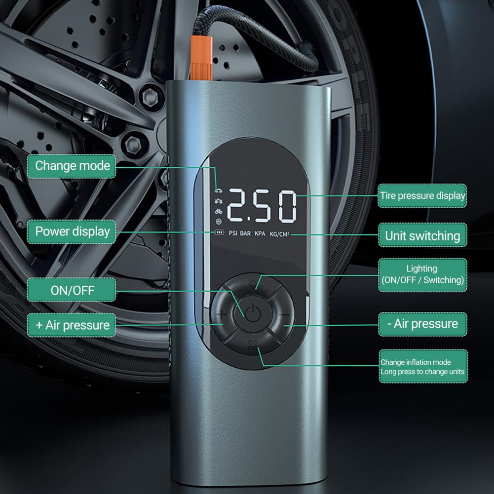 Multifunktionale Intelligente Inflator Pumpe Wireless Smart Digital Display Reifenpumpe  Tragbare Auto-Luftpumpe, Für Motorrad Fahrrad Auto-Luftpumpe - Temu Austria