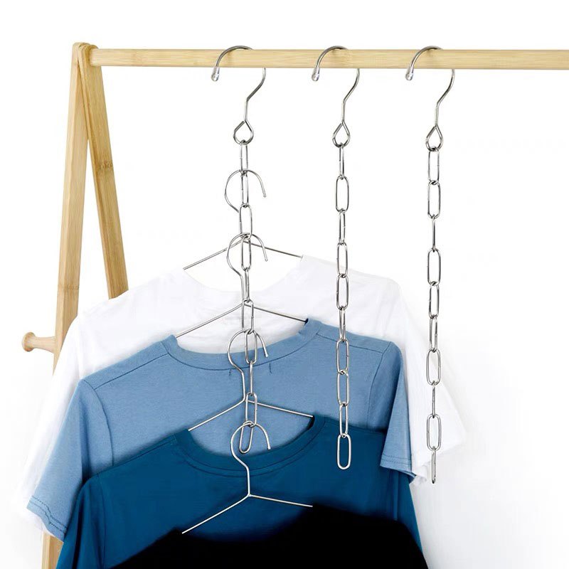 Extra Large Black Plastic Clothes Hanger With Cascading Multi Hook-48cm