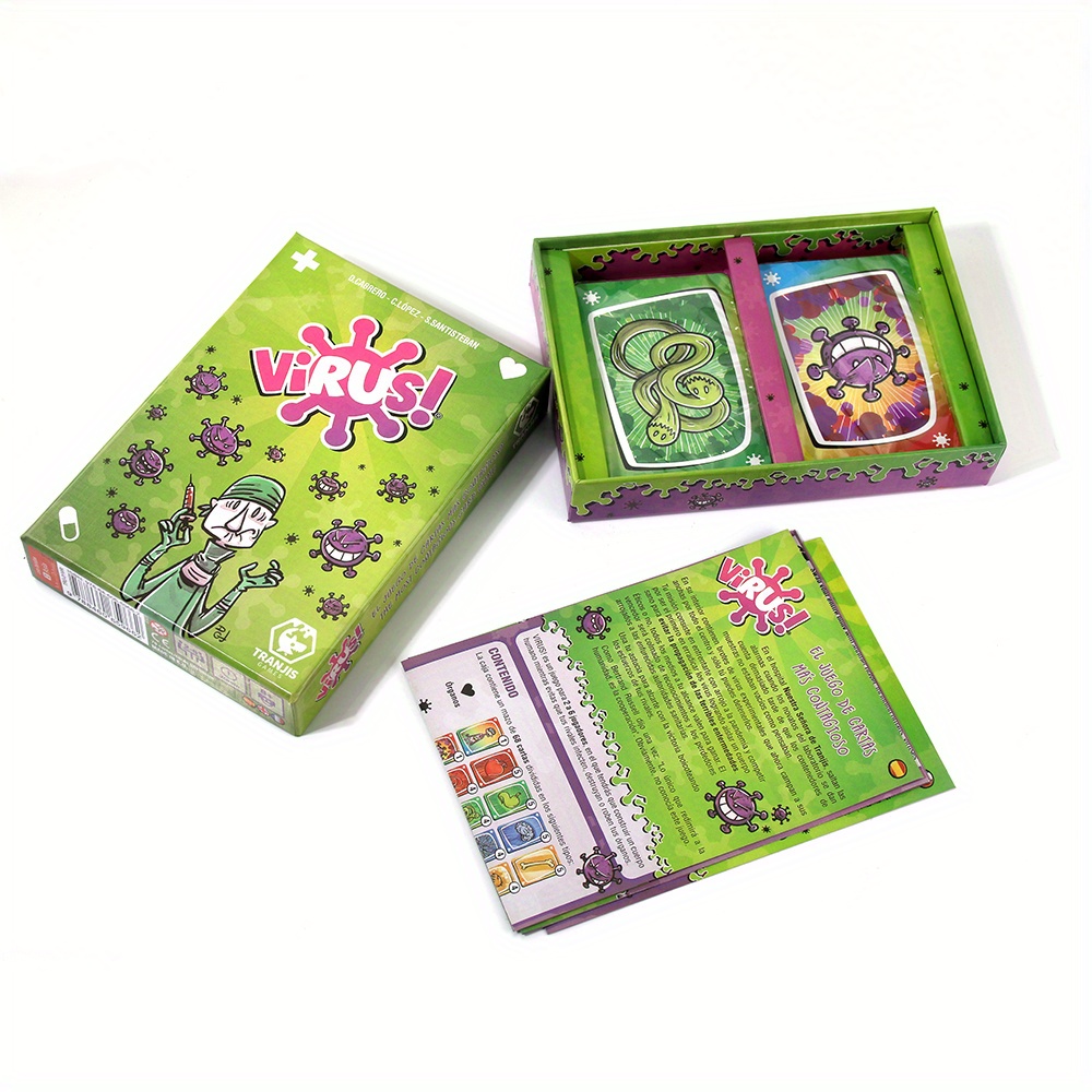 Jogo De Cartão O Ctagiosly Virus Jogo De Cartão Divertido Verde Jogo De  Tabuleiro Versão Espanhol