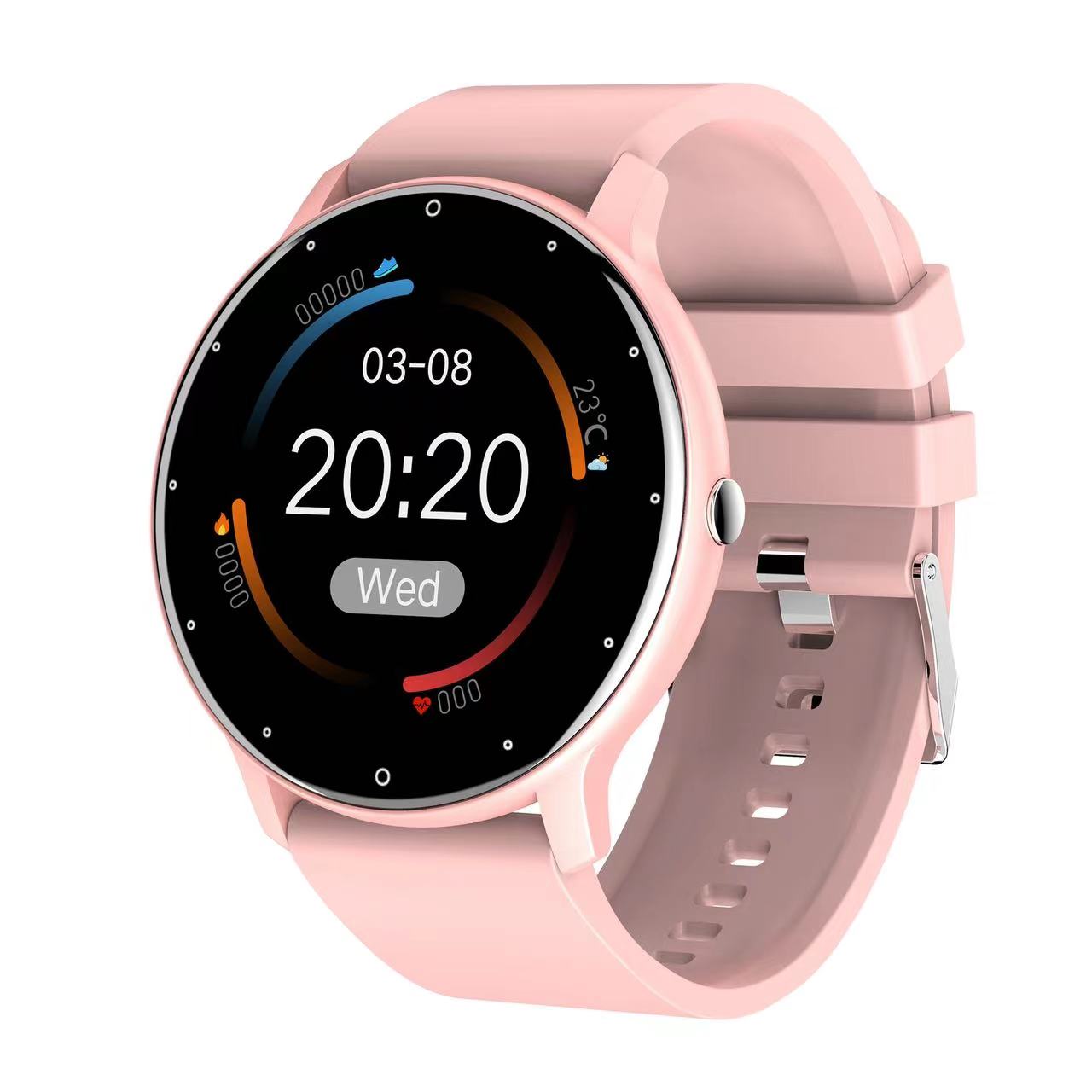 Reloj inteligente Gadgets and Fun Smartwatch pantalla tactil Plateado con  correa Azul Marino