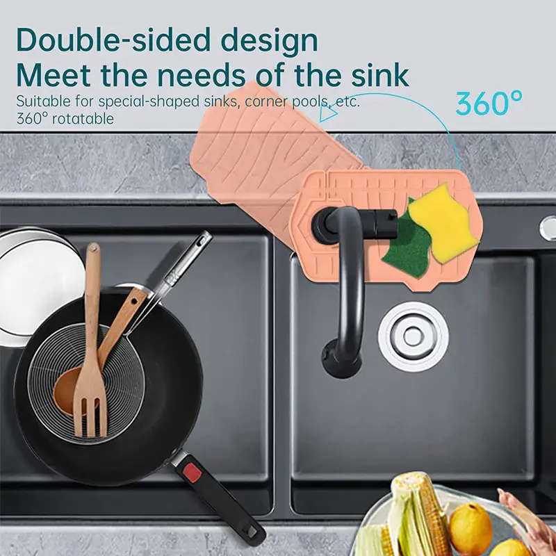 Silicond Faucet Mat Kitchen Sink Splash Guard Drain Mat Drying Pad Grey, 1  unit - Kroger