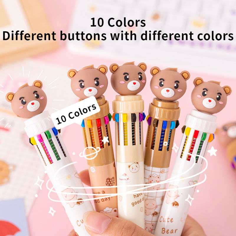 28 Pack Multicolor Ballpoint Pens 0.5mm 6-in-1, Fun Pens For Kids Party  Favors, Back To School, Retractable Ballpoint