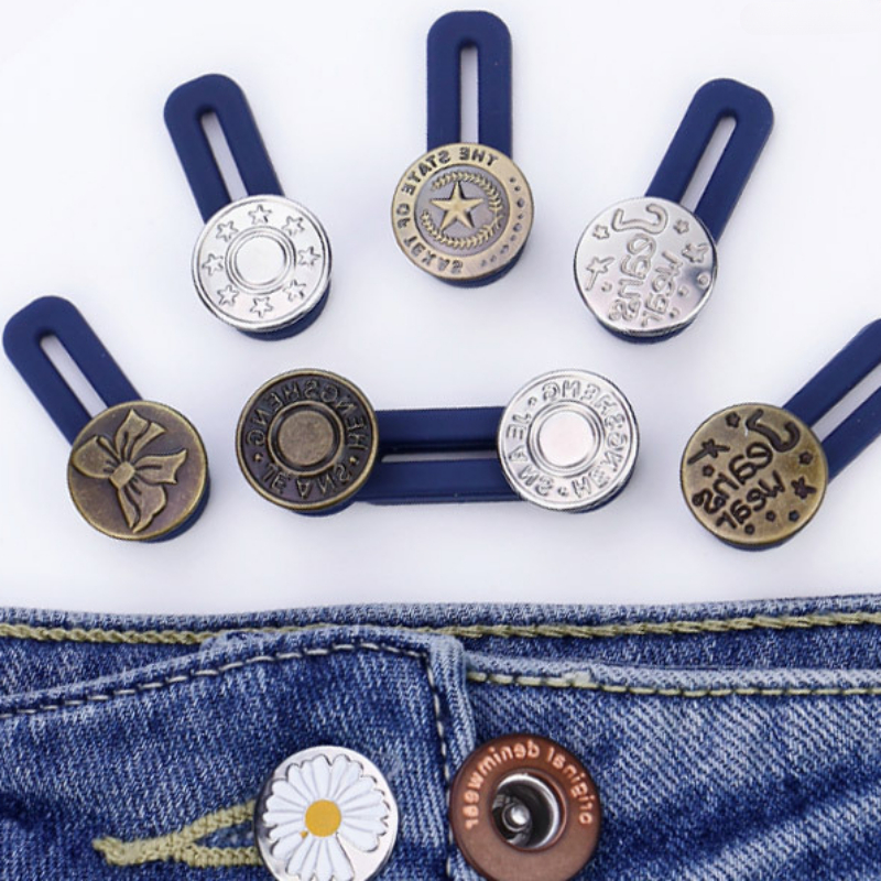 Seamless Buttons Adjustable And Detachable Expandable Jeans - Temu
