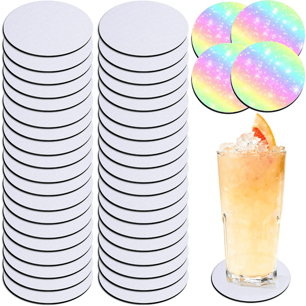 Round Sublimation Coasters Circle Sublimation Cup Mat - Temu